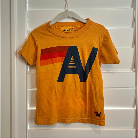 Aviator Nation Other - Aviator Nation AV Sunbeam Print Tee Shirt Goldenrod Yellow Multi Size 2
